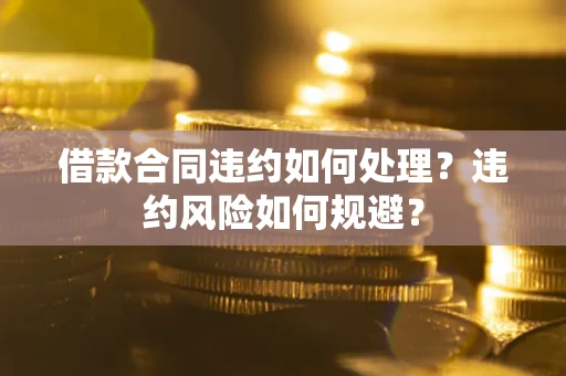 济南借款合同违约如何处理？违约风险如何规避？