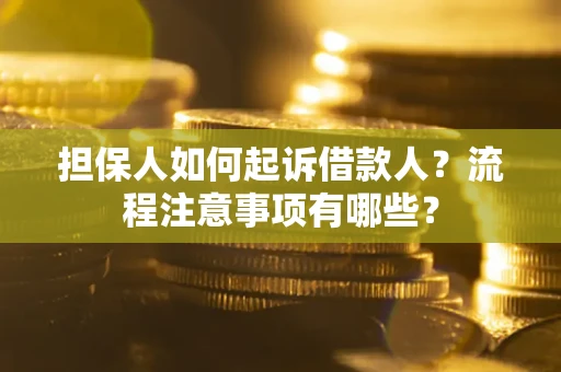 济南担保人如何起诉借款人？流程注意事项有哪些？